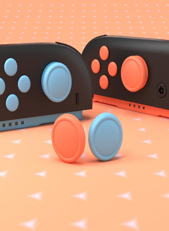 PlayVital Silicone Protective Caps for Nintendo Switch 2 (2025), 1 Pair Thumb Grips and 2 ABXY Directional Buttons Caps for Joycon 2, Joystick Plugs (Blue & Orange) - Image 5