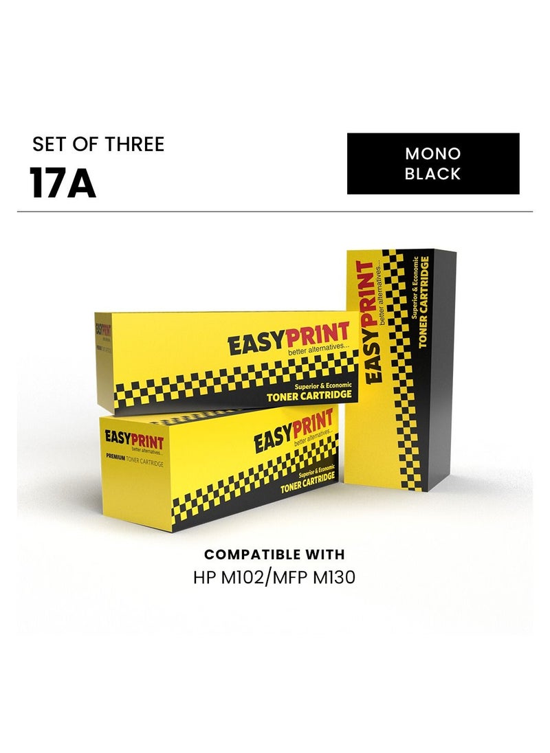 EASY PRINT - 3-Piece 17A Compatible Toner Cartridge - Image 1