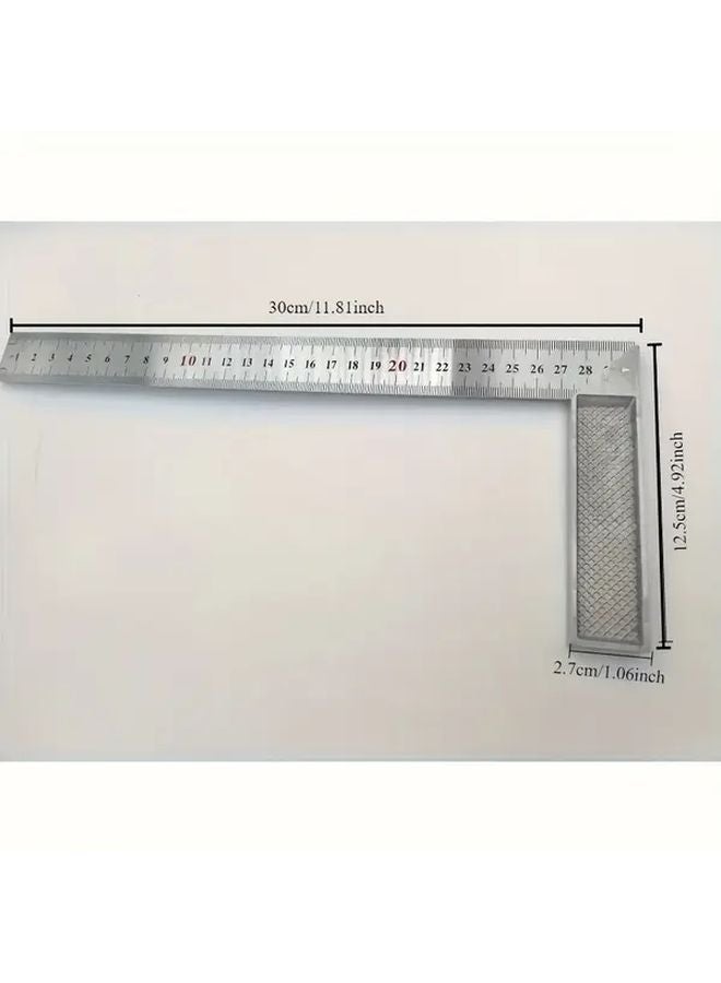 11.81 Inch Square Ruler Heavy Duty Stainless Steel Angle Ruler Precision Measurement Markings - Image 5