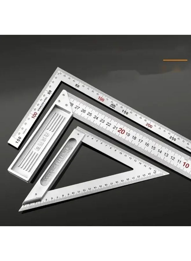 11.81 Inch Square Ruler Heavy Duty Stainless Steel Angle Ruler Precision Measurement Markings - Image 2