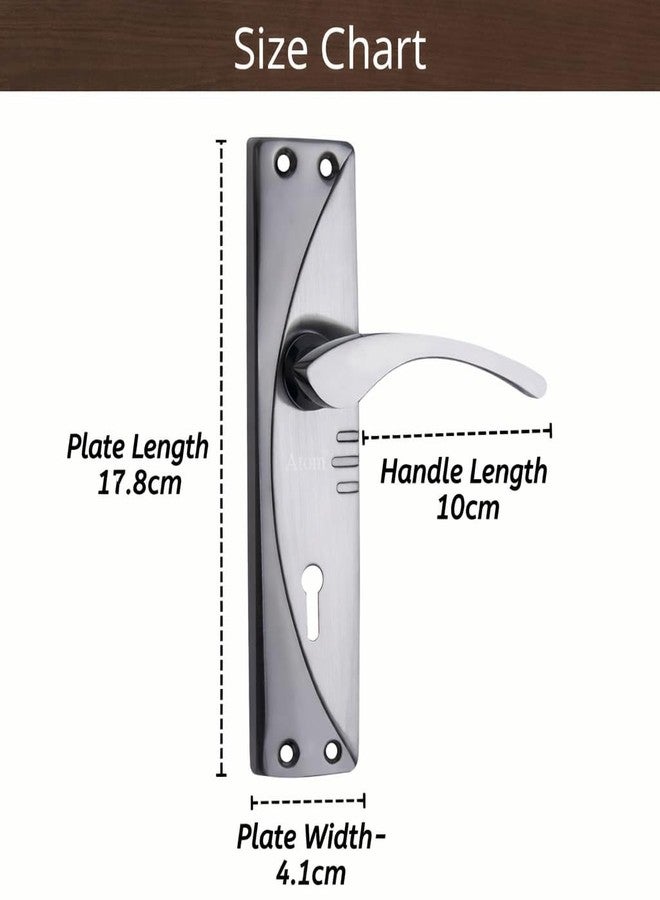 Atom Heavy Duty Mortise Door Lock for Bedroom, Living Room, Main Door, Black Silver Finish | 3 Keys | 6 Lever Double Stage Lockset for House Hotel Office(1003KY) - Image 4