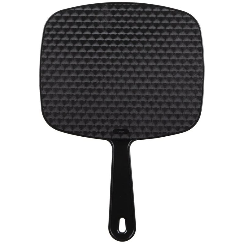 ForPro Professional Collection Premium Hand Mirror with Handle, 6.3" W x 9.6" L, Multi-Purpose Handheld Mirror with Distortion-Free Reflection, Black - Image 2