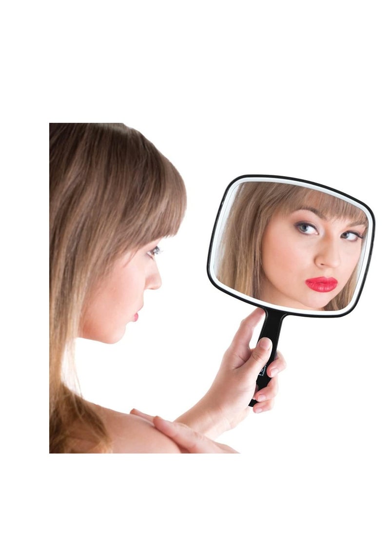 ForPro Professional Collection ForPro Professional Collection Premium Hand Mirror with Handle, 6.3" W x 9.6" L, Multi-Purpose Handheld Mirror with Distortion-Free Reflection, Black  - Image 5