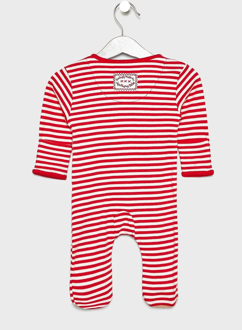 JoJo Maman Bebe Infant Apploque Romper + Beanie Set