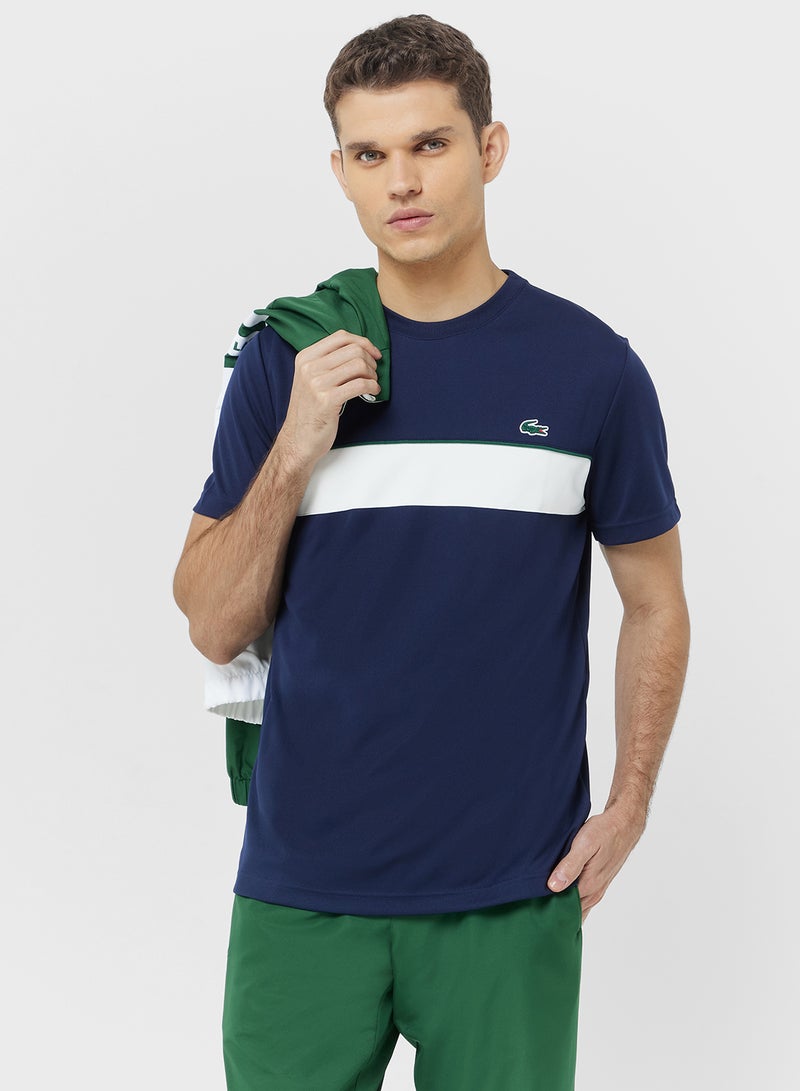 LACOSTE Ultra Dry Printed Crew Neck T-Shirt - Image 1