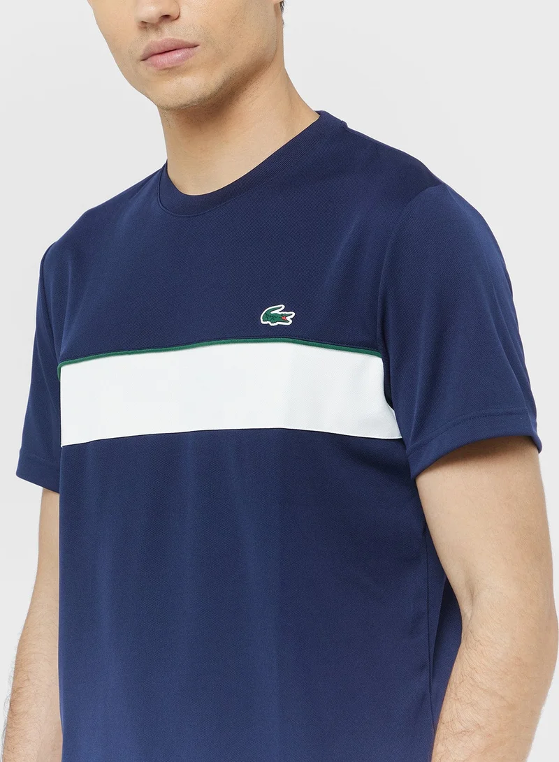 LACOSTE Ultra Dry Printed Crew Neck T-Shirt