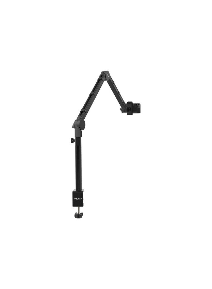 ULANZI VIJIM LS24 Microphone Boom Arm – Heavy-Duty Adjustable Desk Mic Stand with 1/4”, 3/8” & 5/8” Thread Adapters for Podcast, Broadcast, Streaming & Studio Recording - Image 4