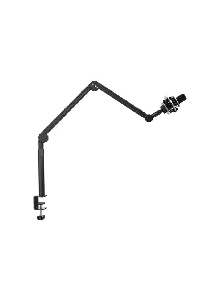 ULANZI VIJIM LS24 Microphone Boom Arm – Heavy-Duty Adjustable Desk Mic Stand with 1/4”, 3/8” & 5/8” Thread Adapters for Podcast, Broadcast, Streaming & Studio Recording - Image 5