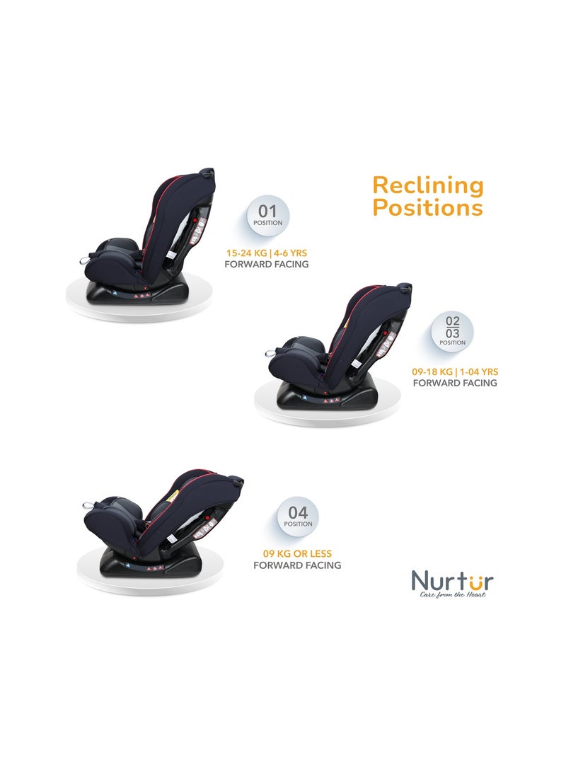 Nurtur Bruno Baby/Kids 3-in-1 Car Seat - 4 Position Recline - 5-Point Safety Harness â€“ 143Â° Angle Recline - 0 months to 7 years, - Image 4
