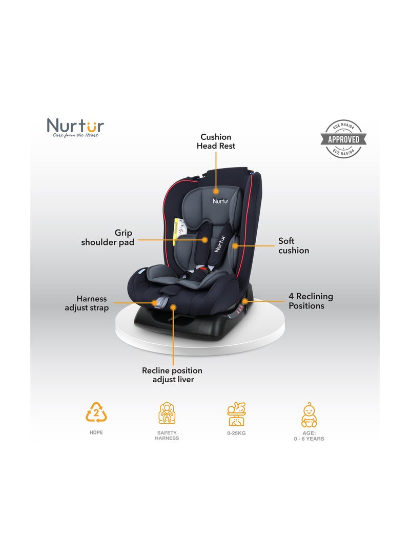 Nurtur Bruno Baby/Kids 3-in-1 Car Seat - 4 Position Recline - 5-Point Safety Harness â€“ 143Â° Angle Recline - 0 months to 7 years, - Image 2