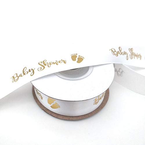 OLILLY Ribbon White and Gold for Baby Shower White and Gold - Image 5