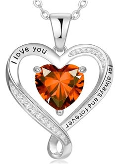 Zifeel Infinity Heart Pendant Necklace for Women 925 Sterling Silver, Silver Birthstone Necklace for Women, Anniversary Birthday Gifts for Her Wife Daughter Girlfriend Girls, Valentines Day Mothers Day  Gifts Jewelry for Women Mom…  - Image 1