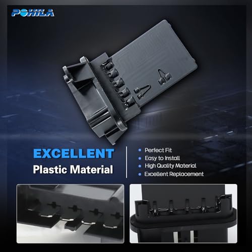 POHILA HVAC Heater Blower Motor Resistor Compatible with Jeep Vehicles - KJ Series Liberty 2002-2007, TJ Series Wrangler/TJ 2002-2006, Sport Utility - Blower Resistor Replaces 5066552AA, 5139719AA - Image 4