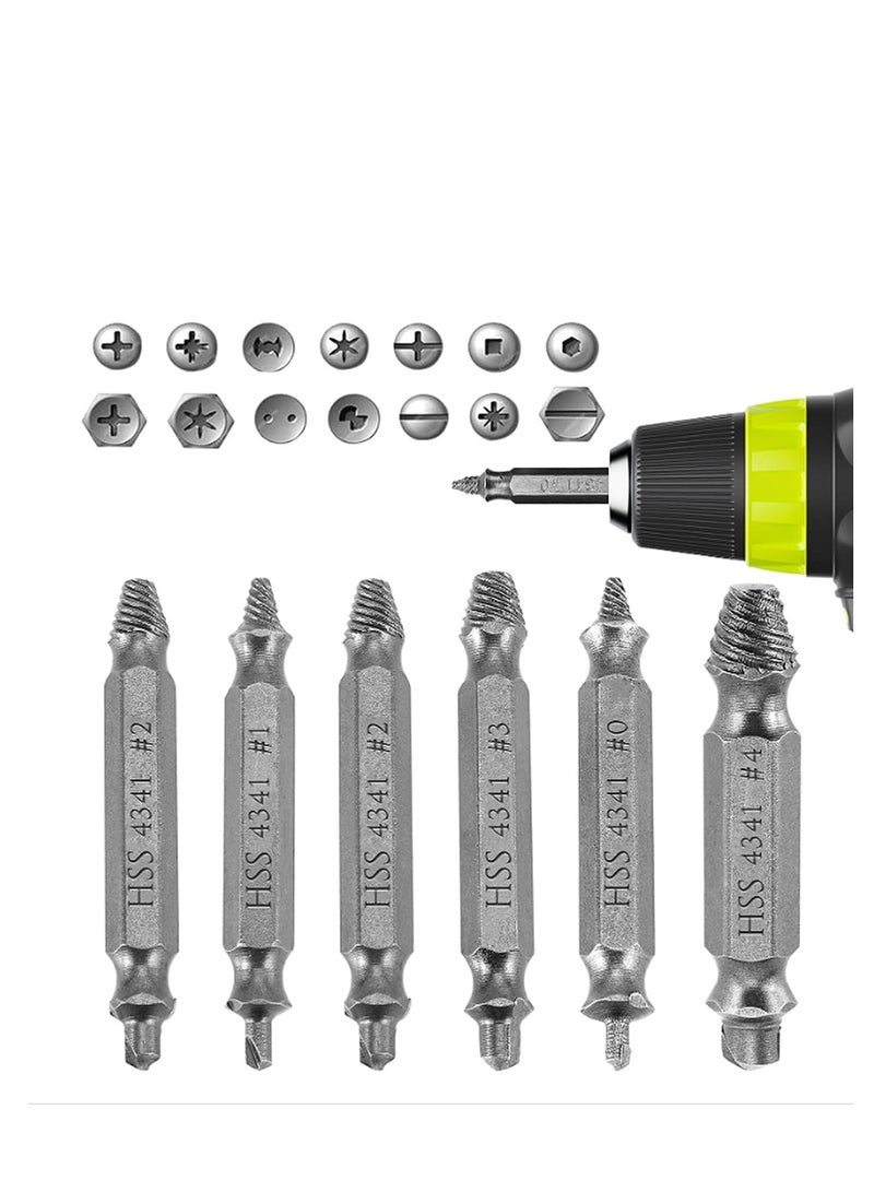 Yakumuz Damaged Screw Extractor Set, Gifts for Men, Yakumuz Remover for Stripped Screws Nuts & Bolts, Drill Bit Tools for Easy Removal of Rusty & Broken Hardware, HSS Drill Bit Bolt Extractor Kit - Image 1