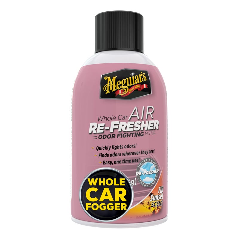 Meguiars معطر هواء السيارة الشامل من ميغوايرز - رذاذ مكافحة الروائح القوية برائحة غروب الشمس في فيجي 2 أونصة في علبة رذاذ