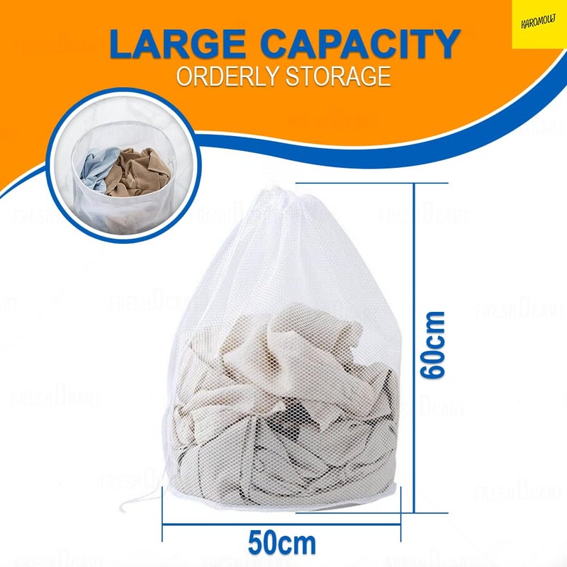 karomouj Karomouj Kma657 Cloth Washing Bag Washing Laundry Bag Innerwear Travel Organizer Socks Wash Bag With Node For BraShirtsClothesDress Multicolor Pack Of 1 Nylon  - Image 5