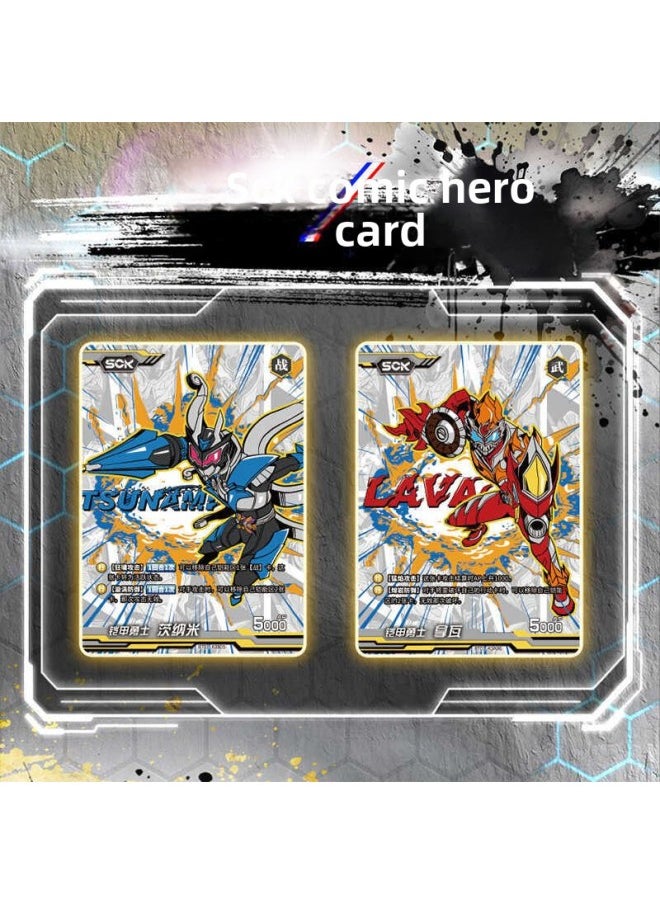 Generic - Genuine Odi Double Diamond Armor Warrior Collection Card Card Brave God Version First Play Hero Game Card Bag Blind Box-Color:Brave God Edition No. 1 [20 Packs Of End Boxes] Free 2 Packs Of My Little Pony Fun Shadow Packs - Image 1