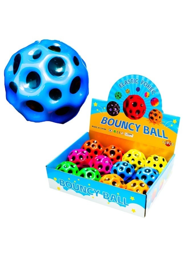 Rally High Bounce Jumping Balls for Kids, 12 Pack, Nautical Print, Fun Bounce Ball, 7cm Diameter - Image 1