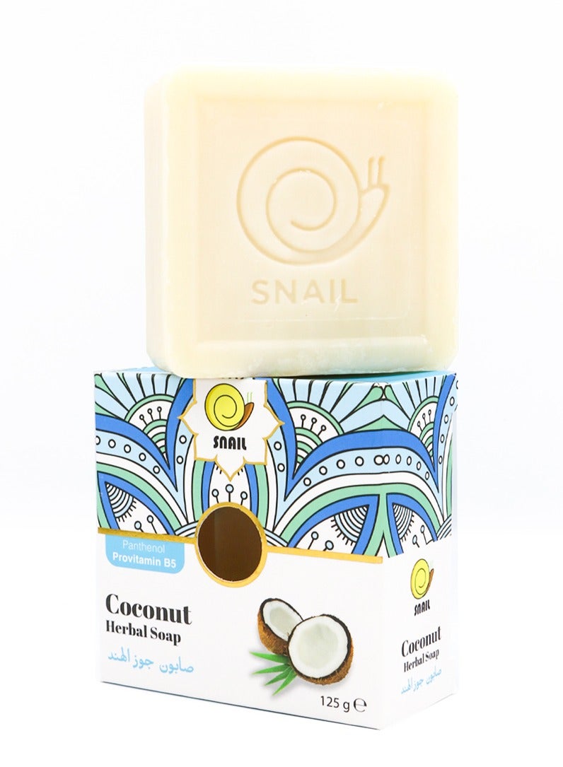 سنايل صابون جوز الهند العشبي مع البانثينول وبروفيتامين ب5 لترطيب وتنقية البشرة 125 جرام - Image 2