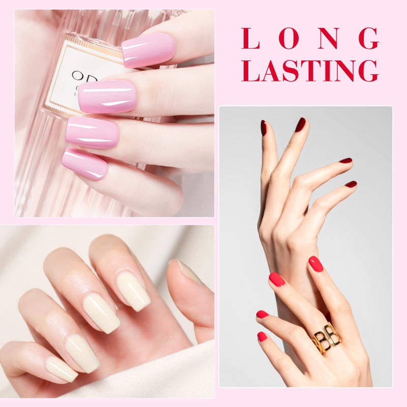 CANNI Pink Gel Nail Polish Set â€“ 6 Colors Hot Light Pink, Magenta â€“ Soak Off UV LED Gel for French Manicure, DIY Nail Art at Home, Long-Lasting Glossy Finish - Image 3