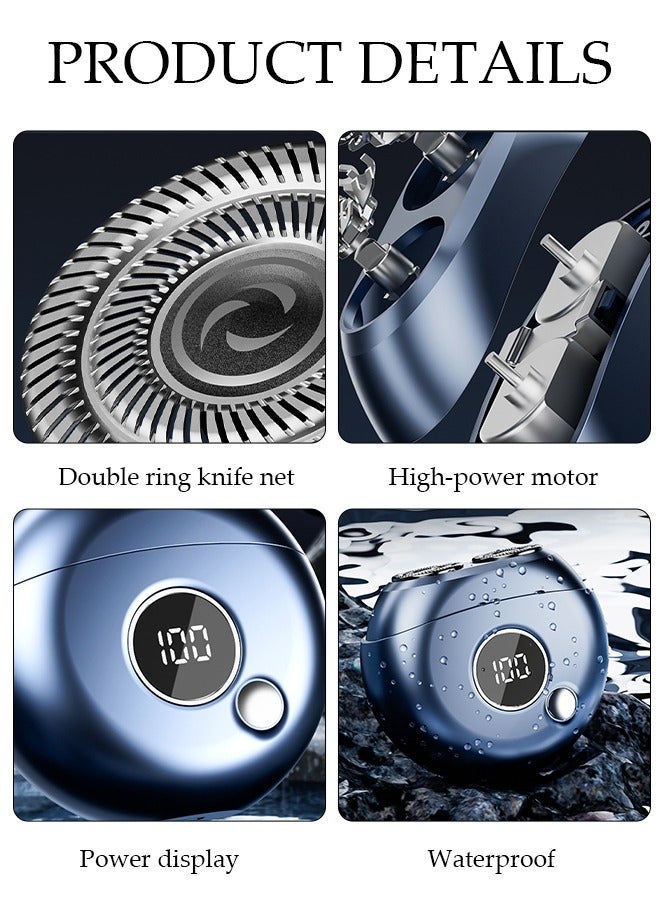 DUNISO Mini Shaver Portable Electric Shaver with LED Display Shaver Magnetic Cap Powerful Storm Shaver for Men Mini Electric Razor Type-C Fast Charging, Pocket Size USB Shaver for Travel - Image 3