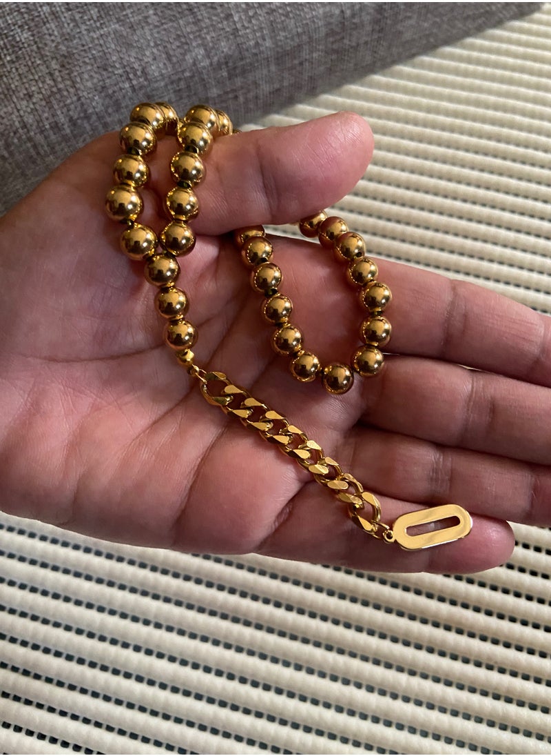 JewelryJo - High Quality Stainless Steel Prayer Beads For Men 35 Beads Size 8mm - Image 1