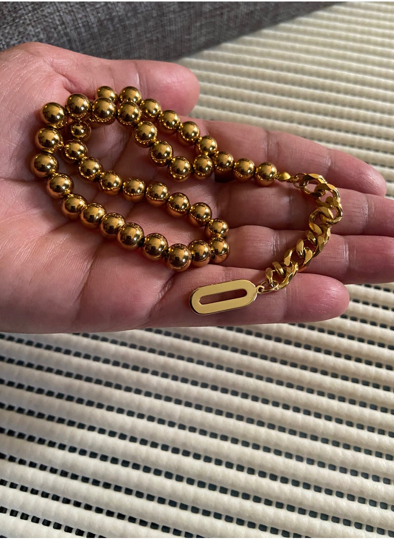 JewelryJo - High Quality Stainless Steel Prayer Beads For Men 35 Beads Size 8mm - Image 1