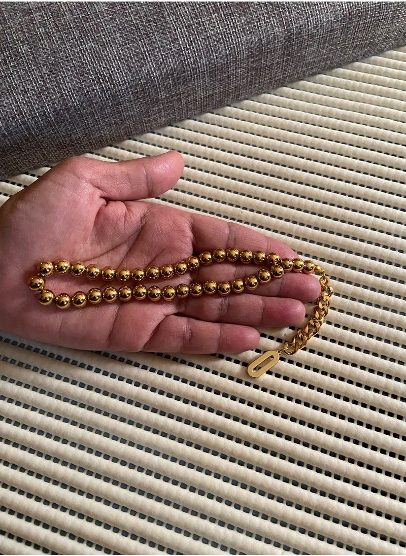 JewelryJo - High Quality Stainless Steel Prayer Beads For Men 35 Beads Size 8mm - Image 1