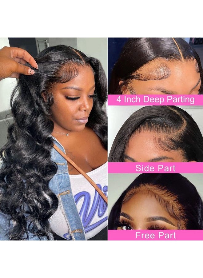 Beauhair Eauhair Lace Front Wigs Human Hair 4X4 Lace Closure Wigs Body Wave Human Hair Wigs For Black Women Brazilian Virgin Hair 150% Density Pre Plucked With Baby Hair Natural Color (16 Inch Body Wave Wig  - Image 5