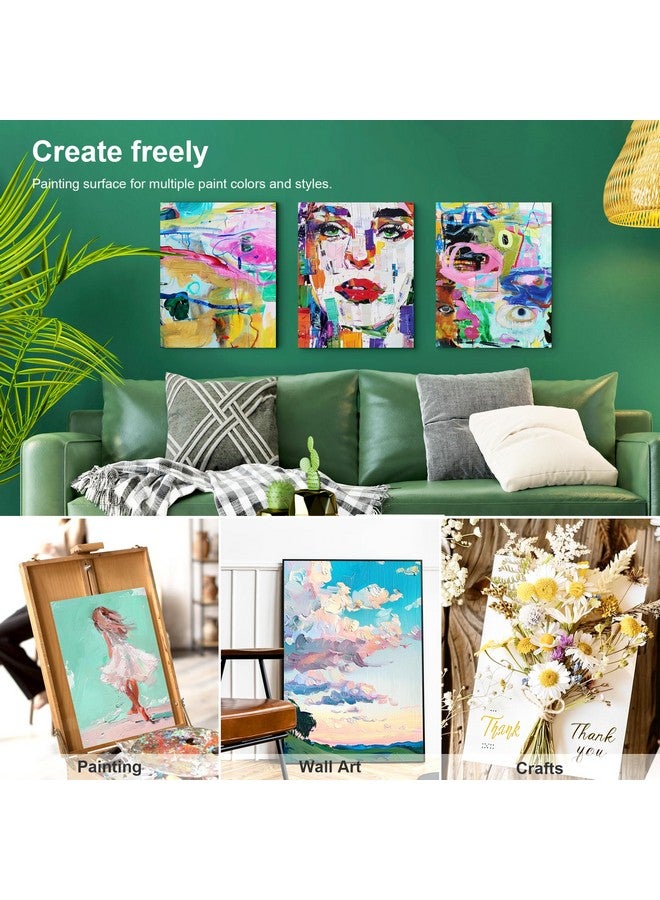 Phoenix Painting Canvas Panels 8X10 Inch 12 Value Pack 8 Oz Triple Primed 100% Cotton Acid Free Canvas Boards For Painting White Blank Flat Canvas Boards For Acrylic Oil Paints - Image 5