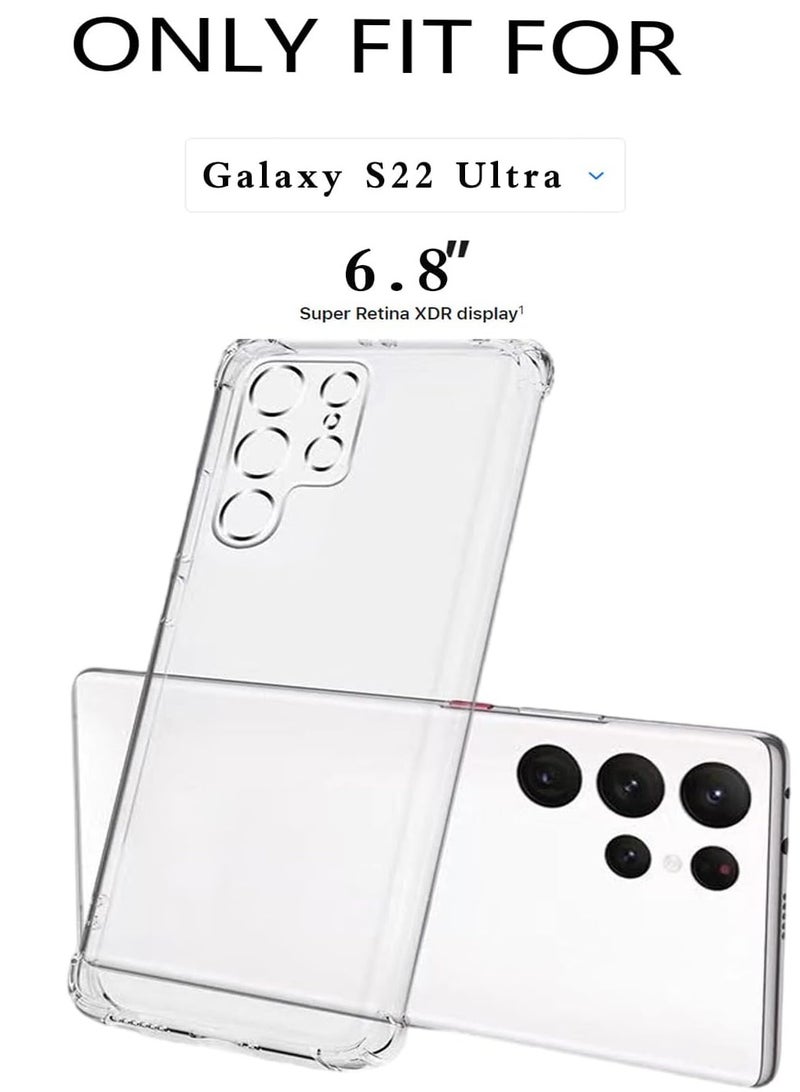 MIGOFAST Samsung Galaxy S22 Ultra phone Case, Clear Transparents Silicone TPU Rubber Back Cover Case Compatible for Samsung Galaxy phone S22 Ultra. - Image 5