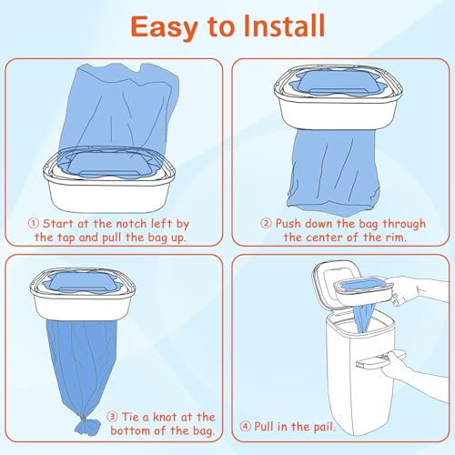 AYKEME Jumbo Square Refills Disposal Bags Compatible with Diaper Genie Compact & Select Pails (Not Fit Classic),Hold Up to 810 Newborn-Sized Diapers Per Refill(3 Pack) - Image 4
