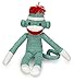 Plushland Adorable Green Sock Monkey The Original Traditional Hand Knitted Stuffed Animal Toy Giftfor Kids Babies Teens Girls Boys Baby Doll Present Puppet 20 - Image 4