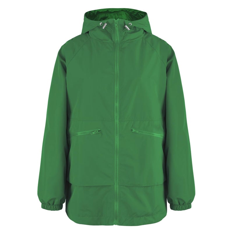 PESION Lightweight Rain Jacket Women Waterproof Raincoat Packable Hooded Windbreaker, Green - Image 5