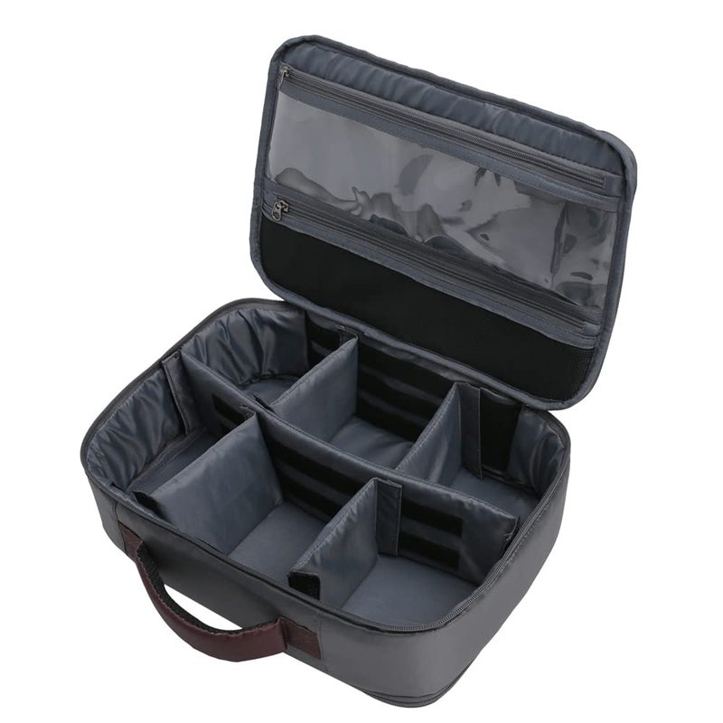 Kylebooker Fly Fishing Reel and Gear Case Portable Tackle Organizer Storage Travel Bag for Spinning Baitcasting Fly Reels Grey - Image 2