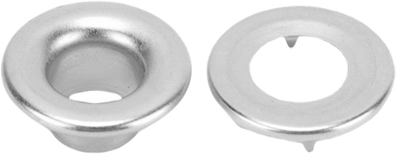 100pcs 8mm Metal Grommet Washer Set Copper Eyelets with Washers - Durable Teethed Design for Fabric, Leather, Clothes, Shoes, Hats, Window Curtains - Easy DIY Repair and Crafti (Silver) - Image 3