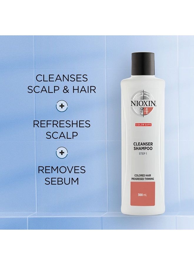 Nioxin System 4 Scalp Cleansing Shampoo with Peppermint Oil, 10.1 fl oz - Image 2