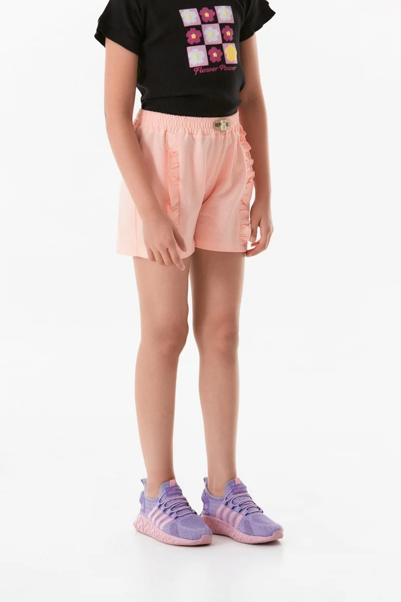 FullaModa Polka Dot Girls' Shorts with Elastic Waist