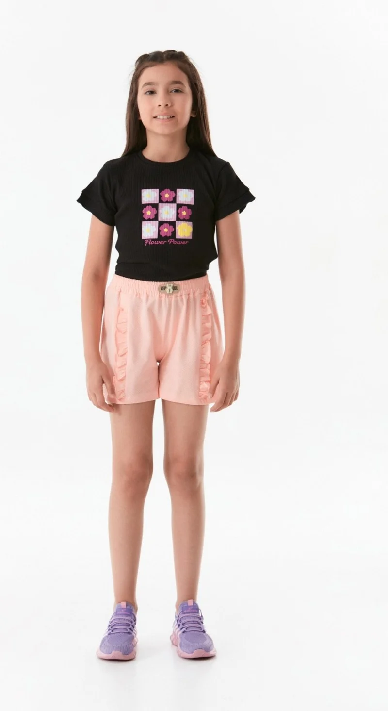 FullaModa Polka Dot Girls' Shorts with Elastic Waist