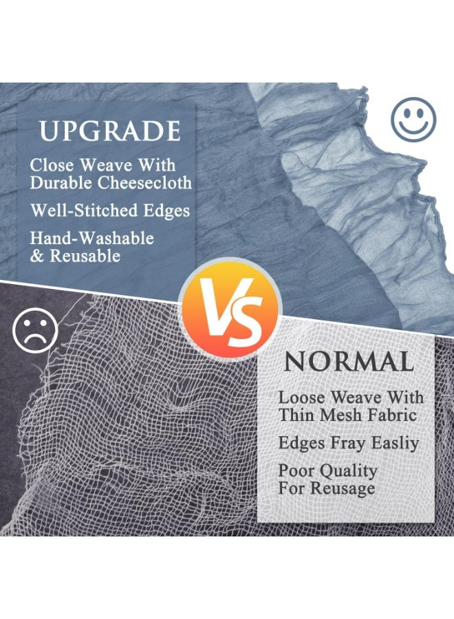 TAYRAN Tulle tablecloth, cotton tulle tablecloth, bohemian style decorative tablecloth, table centerpiece, 90x400 cm, suitable for wedding, baby shower, tea party and other tulle table decoration - Image 4