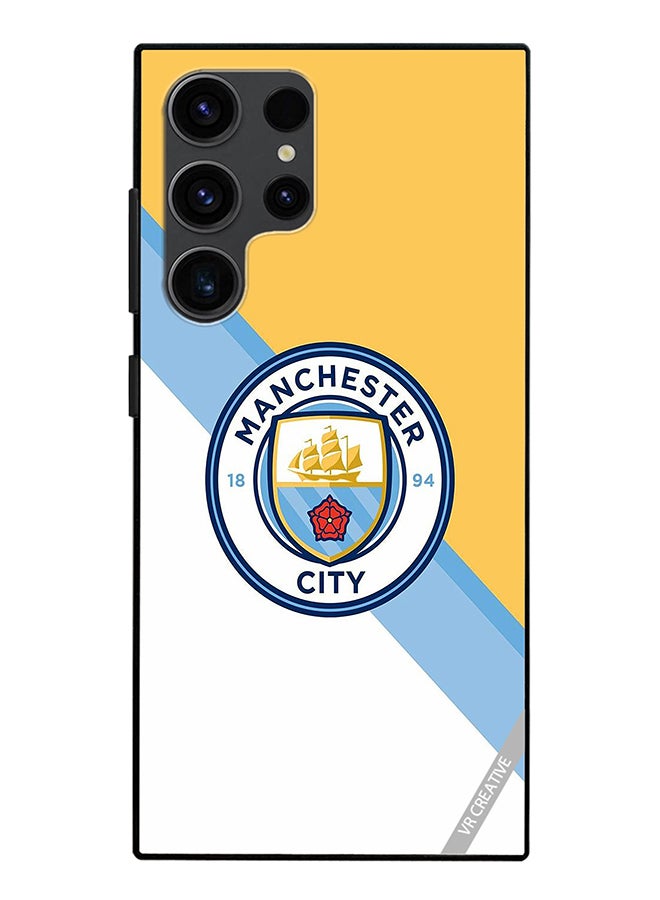 VR CREATIVE Protective Case Cover For Samsung Galaxy S24 Ultra Manchester City Design Multicolour - Image 1