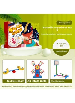 Children's Science Experimental Suit 1-6 Grade Primary School Students Suit Science And Technology Small Production Kindergarten Suit Science And Education Diy-Specifications:Wooden Science 3-5 Years Old B (trial Version) Comes With Color Box Packaging