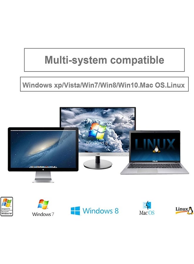 مقسم منافذ USB بأربعة منافذ، صغير ومحمول، عالي السرعة USB 2.0 لنقل البيانات لأجهزة Windows وMacBook وMac Pro وMac Notebook والكمبيوتر الشخصي وأكثر (أسود) - Image 2