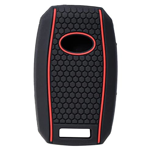 KMH - Soft Silicone Key Cover Compatible for Kia Settos 3 Button Smart Key (Black) - Image 3