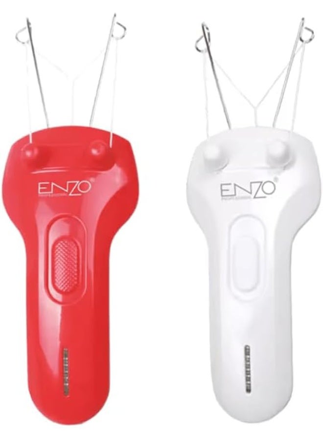 ENZO Professional ENZO EN-6089 Electric Cotton Thread Body & Facial Hair Removal Epilator for Women - Precision Hair Removal with Gentle, Effective Results, 220-240V White - Image 4