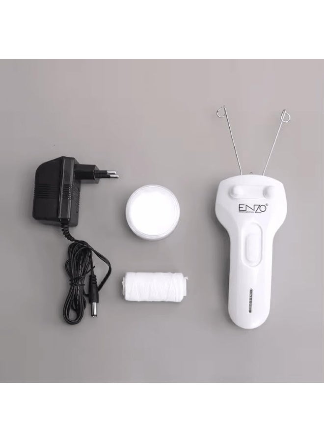 ENZO Professional ENZO EN-6089 Electric Cotton Thread Body & Facial Hair Removal Epilator for Women - Precision Hair Removal with Gentle, Effective Results, 220-240V White - Image 3