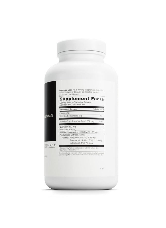 Davinci - Labs Allerdmg Chewable Dietary Supplement To Support Respiratory Nasal And Skin Health With Vitamin C Dmg And More Glutenfree Orange Cream Flavor 120 Chewable Vegetarian Tablets - Image 1
