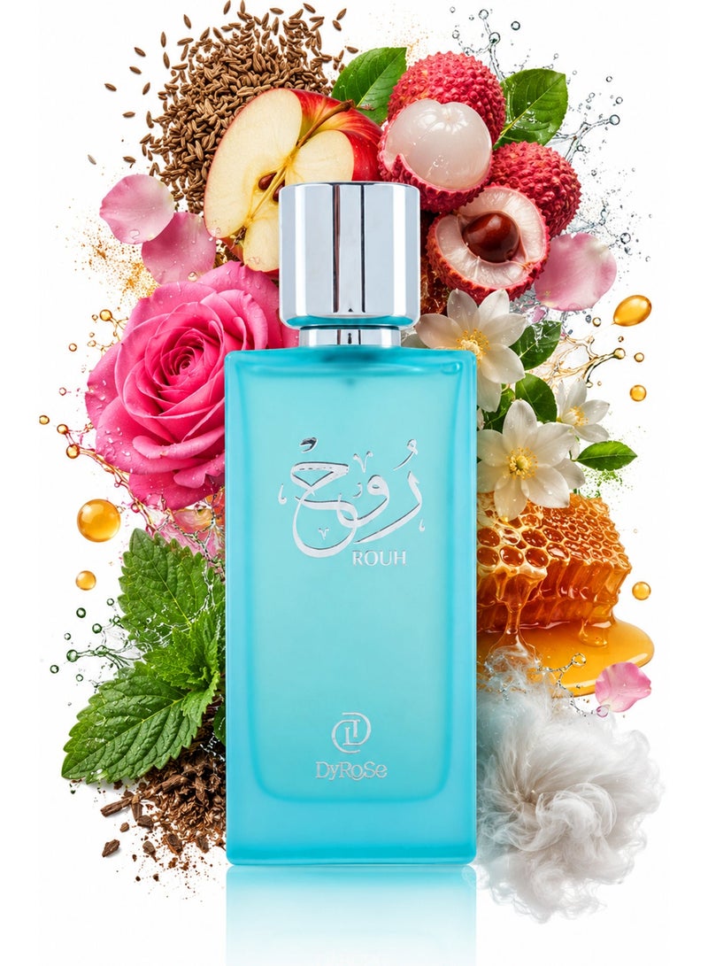 Dyrose Rouh Eau De Perfume 100ml | Luxury Unisex Perfume with Rose, Honey & Musk | Long Lasting Signature Fragrance - Image 1