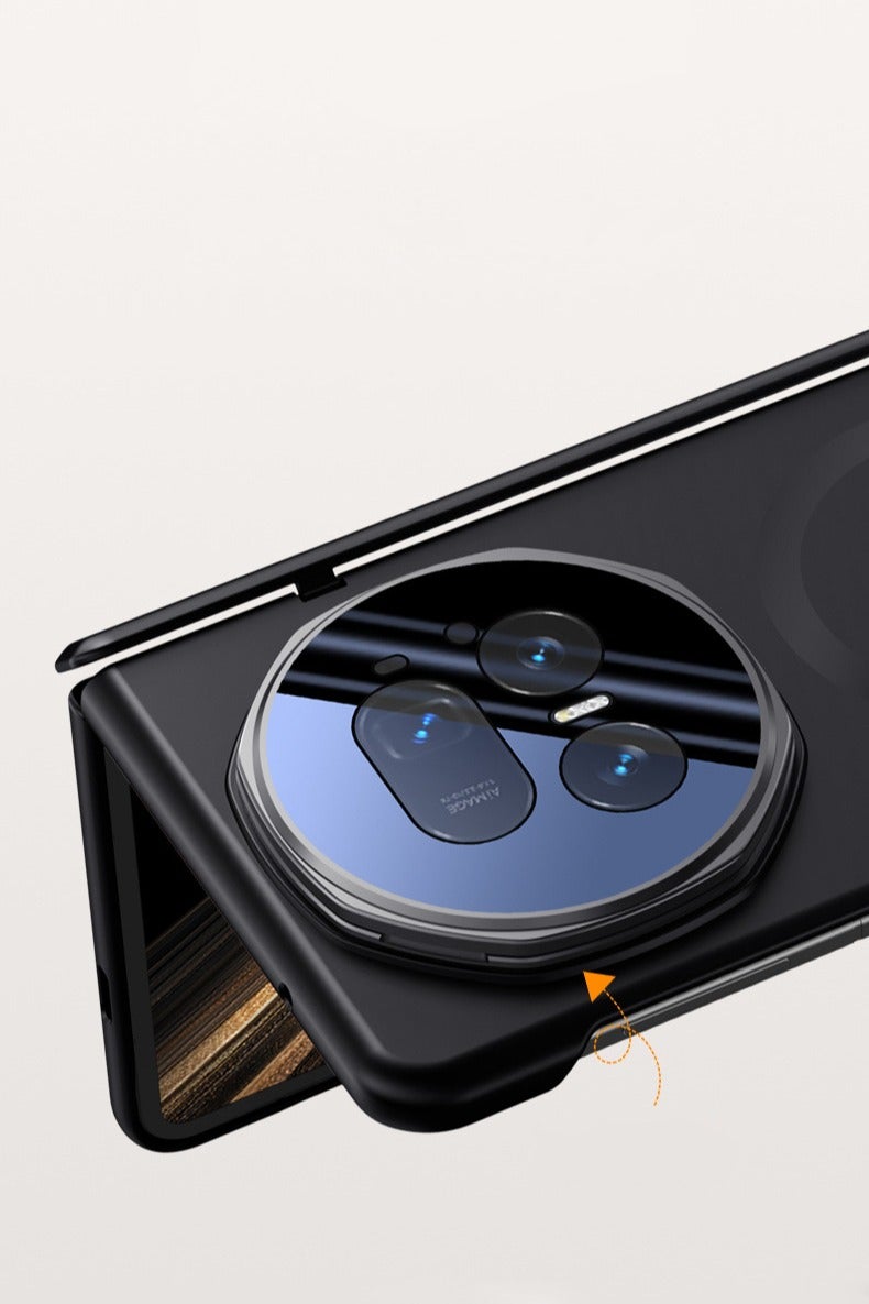 general Magnetic Case for Honor Magic V5 [Built-in Screen Protector] [Built-in Camera Protector] [Support Wireless Charging] Electroplated Transparent Clear Shockproof Cover - Image 4