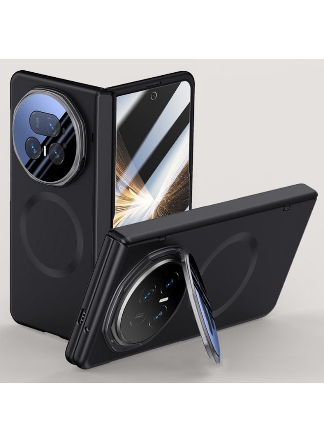 general Magnetic Case for Honor Magic V5 [Built-in Screen Protector] [Built-in Camera Protector] [Support Wireless Charging] Electroplated Transparent Clear Shockproof Cover - Image 1